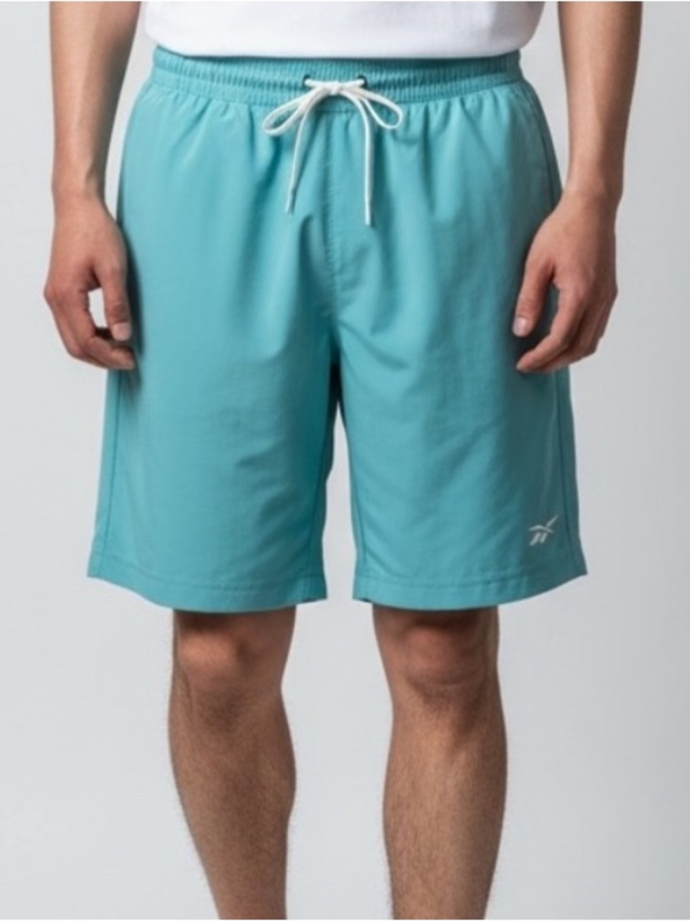 Men’s Reebok Teal Elastic-Waist Swim & Athletic Shorts•S